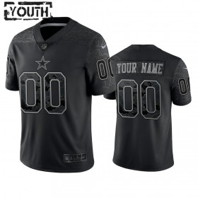 Maillot Enfant Dallas Cowboys Personnalisé Noir Reflective Limited